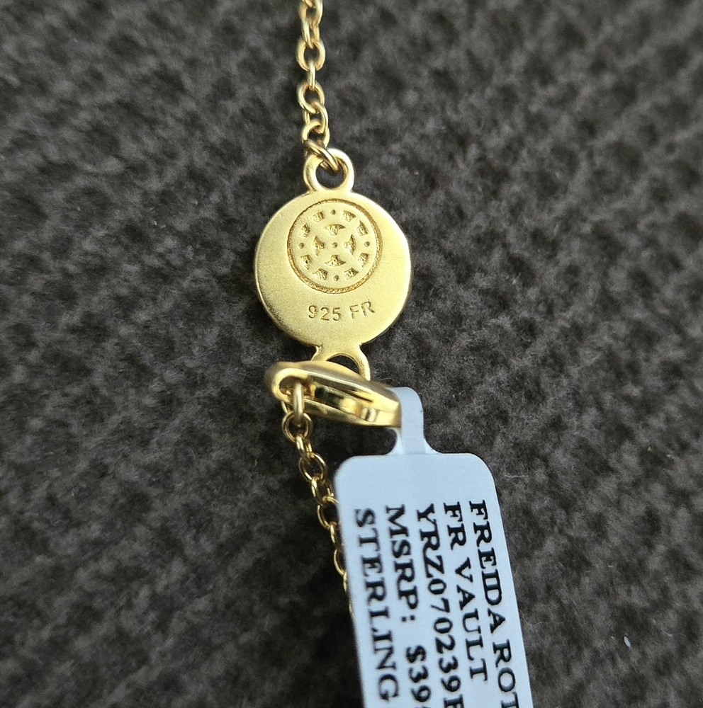 Freida Rothman Long Starburst🎇 Necklace with Gold💛 Chain⛓️ Tassel - NWT - Picture 6 of 16